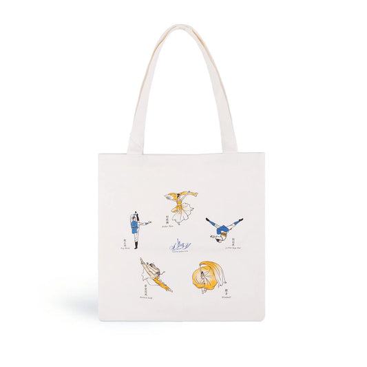 エコバッグ 中国古典舞踊(ホワイト)