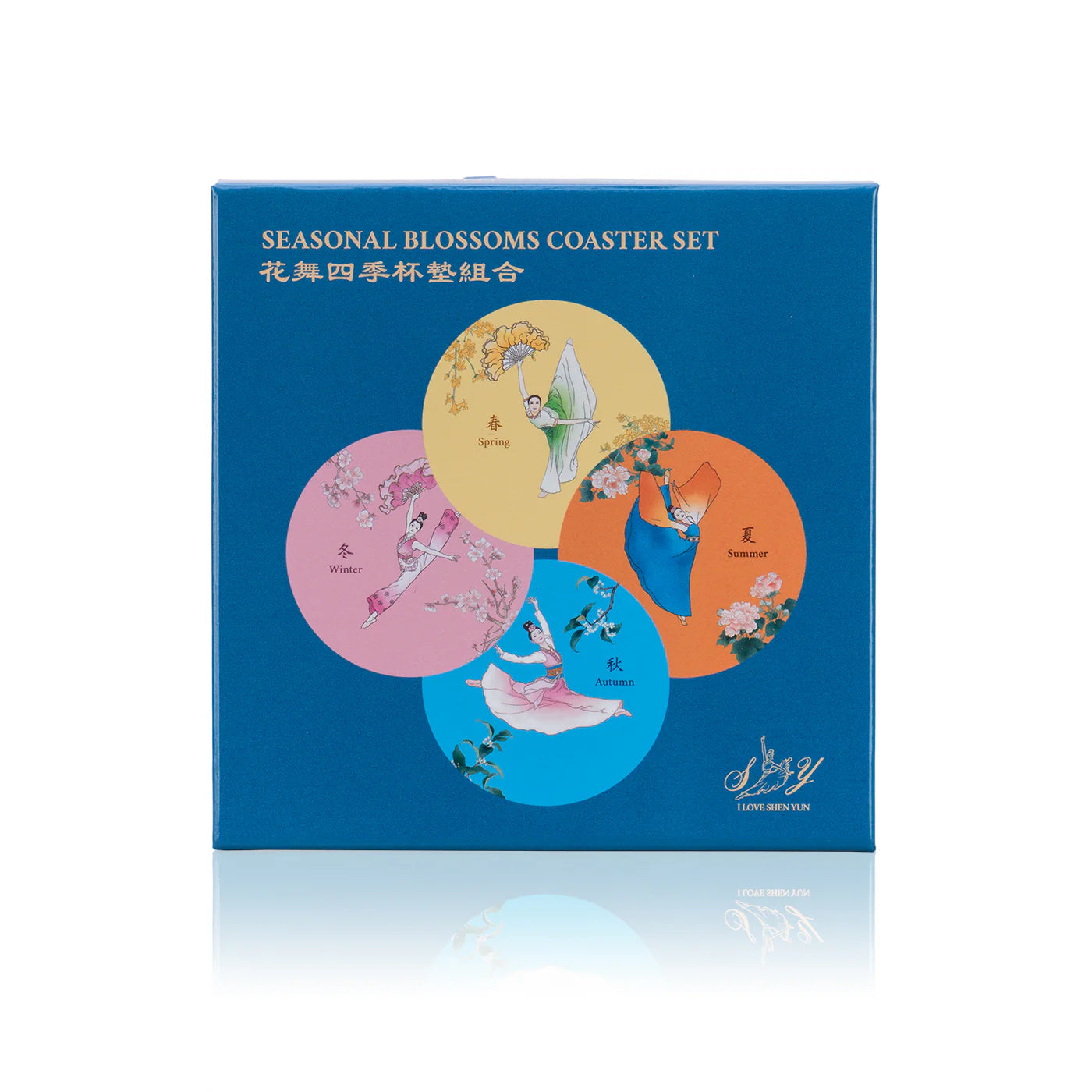 コースター  季節の花(4個セット・見本品)