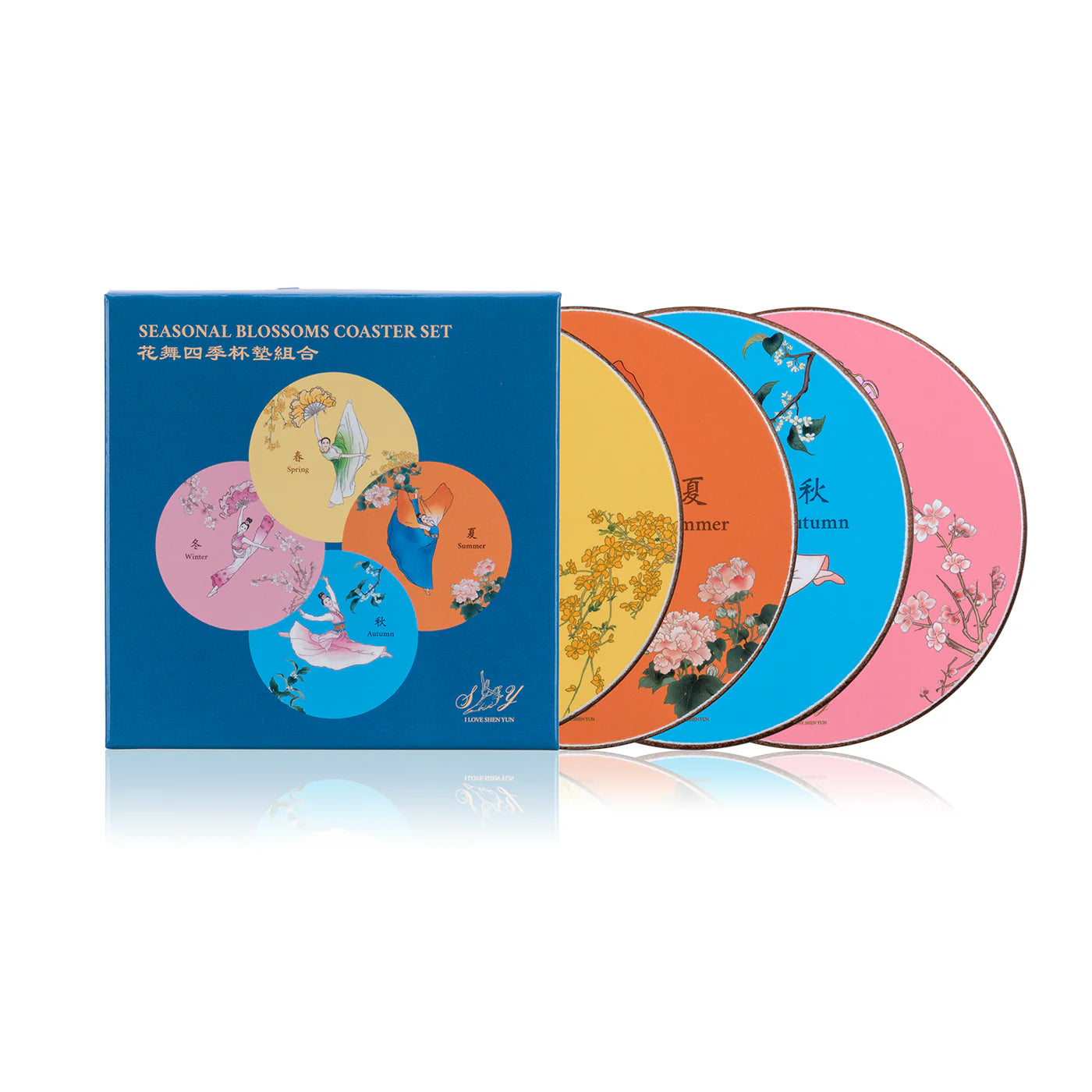 コースター  季節の花(4個セット・見本品)