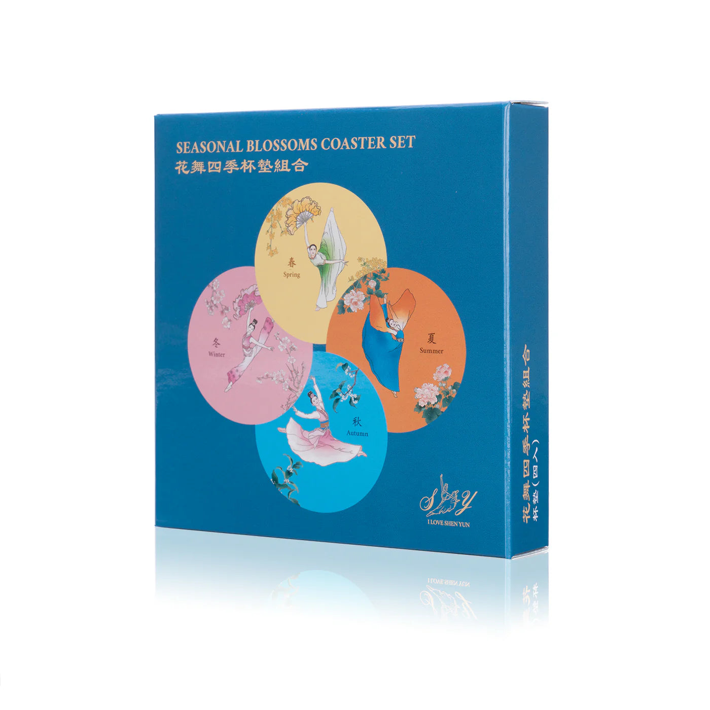 コースター  季節の花(4個セット・見本品)