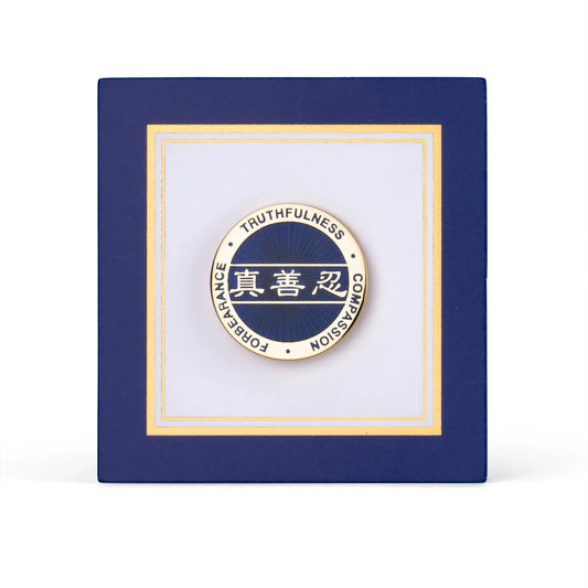 真・善・忍 ピン(ブルー)