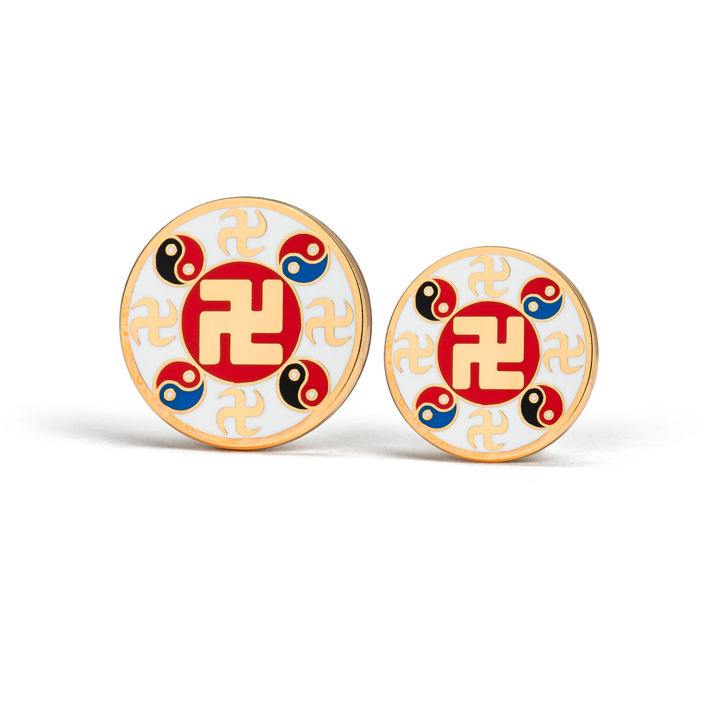 Falun Pins White Large And Small | Shen Yun Collections