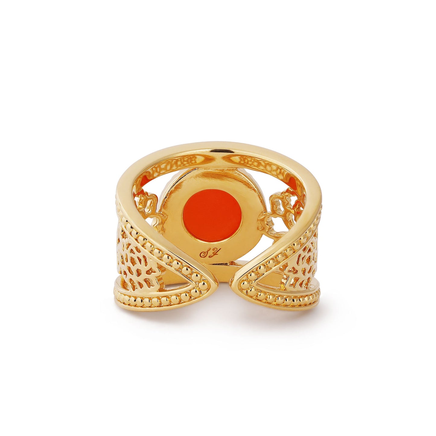 Golden Tang Peony Ring Orange | Shen Yun Collections